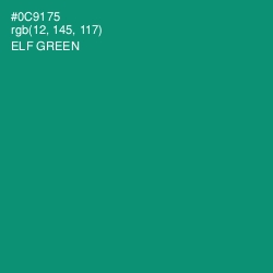 #0C9175 - Elf Green Color Image